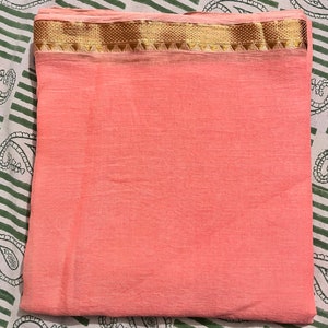 Koralle Farbe Schöne Baumwolle Seide Borte Sarong/Pareo/Schal/Dupatta/Schal/Strandwrap