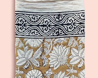 Hand Block Printed Beach Sarong for Women beach scarves in cotton Beach Wrap Pareo Beach Swim wear gift for her Beach Cover Ups Indian lungi