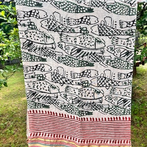 Hand Block Printed Beach Sarong for Women beach scarves in cotton Beach Wrap Pareo Beach Swim wear gift for her Beach Cover Ups Indian lungi