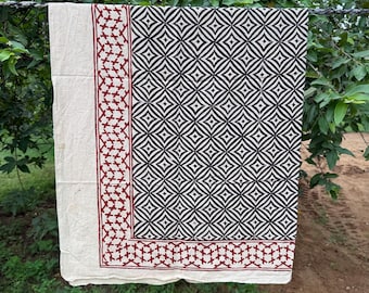 Linen Hand Block Printed  Square Scarf,Hijab for Women, linen head scarf gift,Women face cover,Hijab Head cover,Hand made Head cover