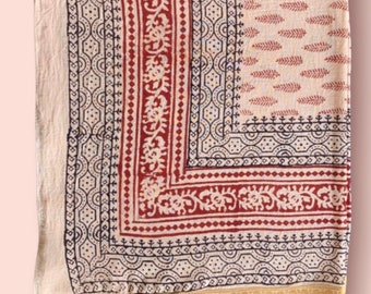 Hand Block Print Cotton Sarong, Beach Cover Up, Indian Pareo, Boho Beach Wrap, Handmade Cotton Sarong