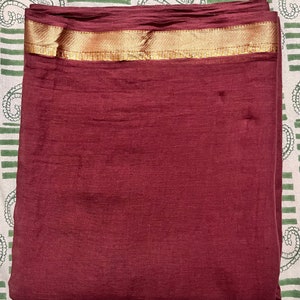 Maroon  Colour Beautiful Cotton silk Border Sarong/Pareo/Shawl/Dupatta/Scarf/Beach wrap