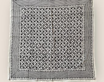 Hand Block Printed Cotton Square Scarf,Hijab for Women, Cotton head scarf,gift,Women face cover,Hijab Head cover,Hand made Head cover