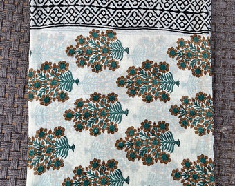 Hand Block Print Cotton Sarong, Beach Cover Up, Indian Pareo, Boho Beach Wrap, Handmade Cotton Sarong