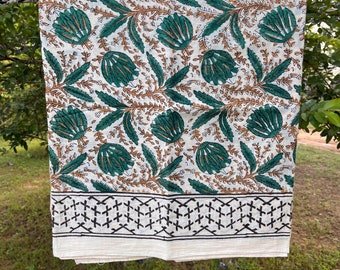 Indian Hand Block Print Sarong, Cotton Beach Wrap, Handmade Pareo, Boho Beach Cover Up, Resort Wear for Women
