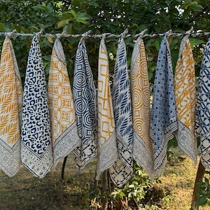Set of 10 Indian cotton Bandana Scarf,Foulard,Neckerchief,Necktie Face Mask,Hijab,Hand Made Gift for Mom,Dad,Wife,Husband,Gf,Bf