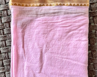 Light pink Colour Beautiful Cotton silk Border Sarong/Pareo/Shawl/Dupatta/Scarf/Beach wrap