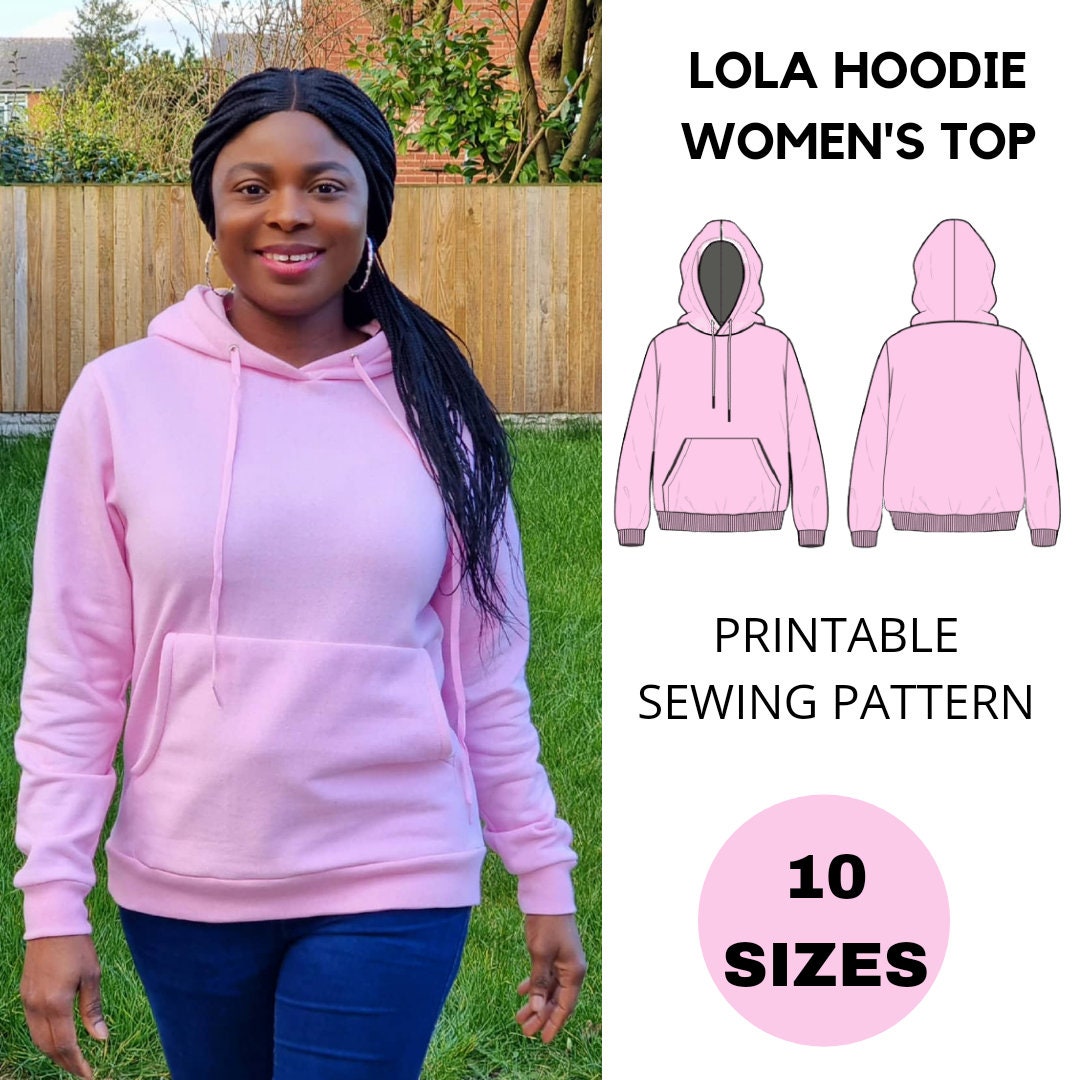 Women Hoodie Top Sewing Pattern Hoodie Sewing Pattern Women 