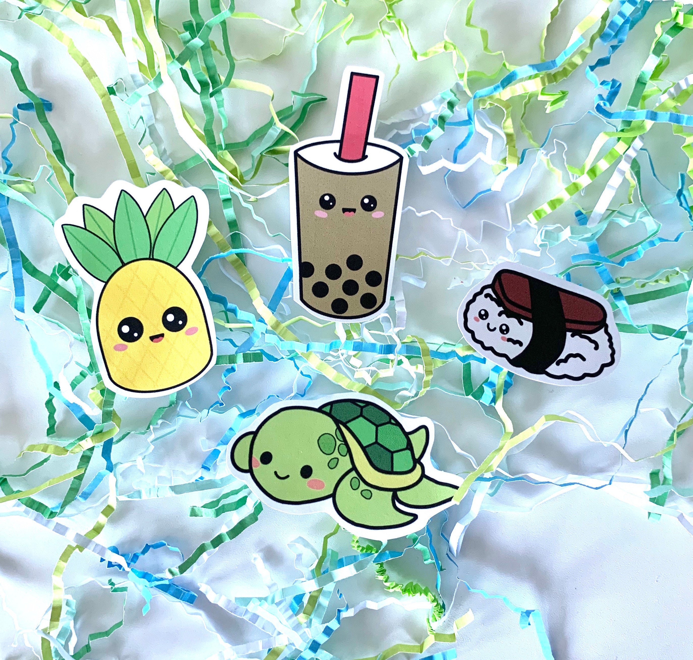 4 Pack Hawaii kawaii stickerscute stickersmini Hawaii Etsy