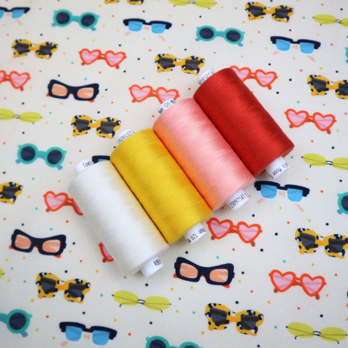 100 Cotton Fabric in Sunglasses Print Etsy