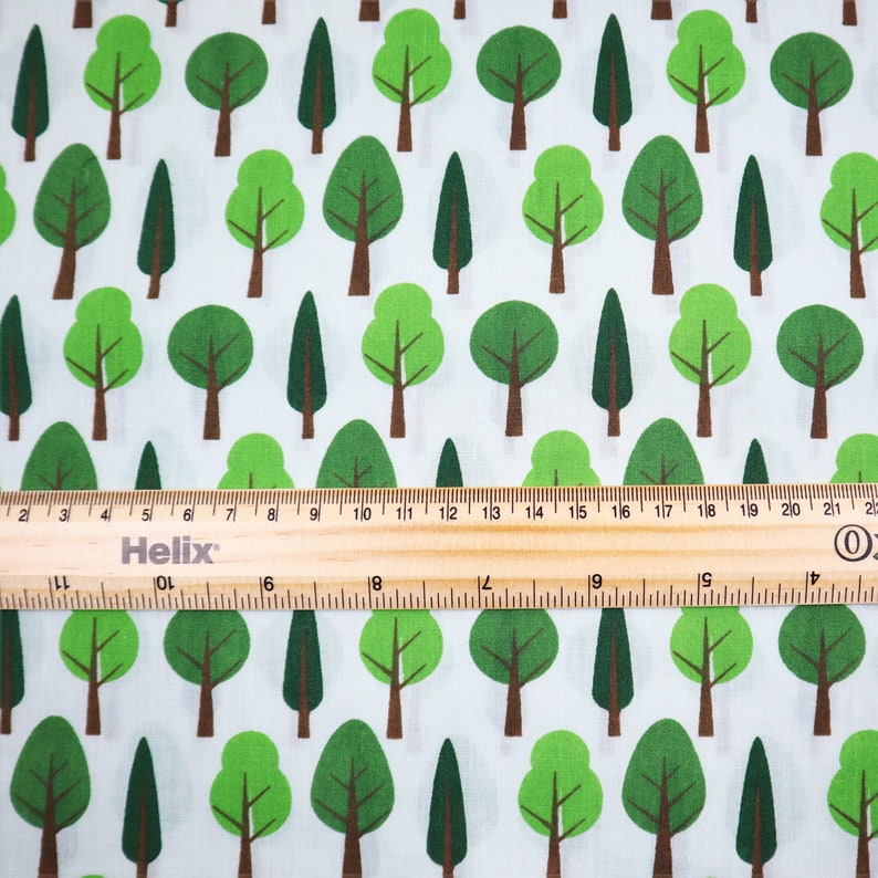 Polycotton Fabric in Tree Print