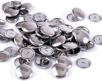 Self Cover Buttons  Metal Sizes available 11,15,19,22,29 and 38mm