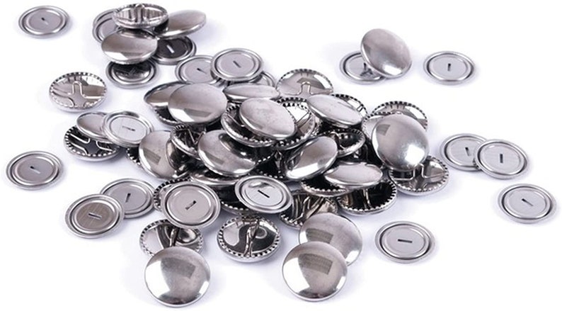 Self Cover Buttons Metal Sizes available 11,15,19,22,29 and 38mm image 1