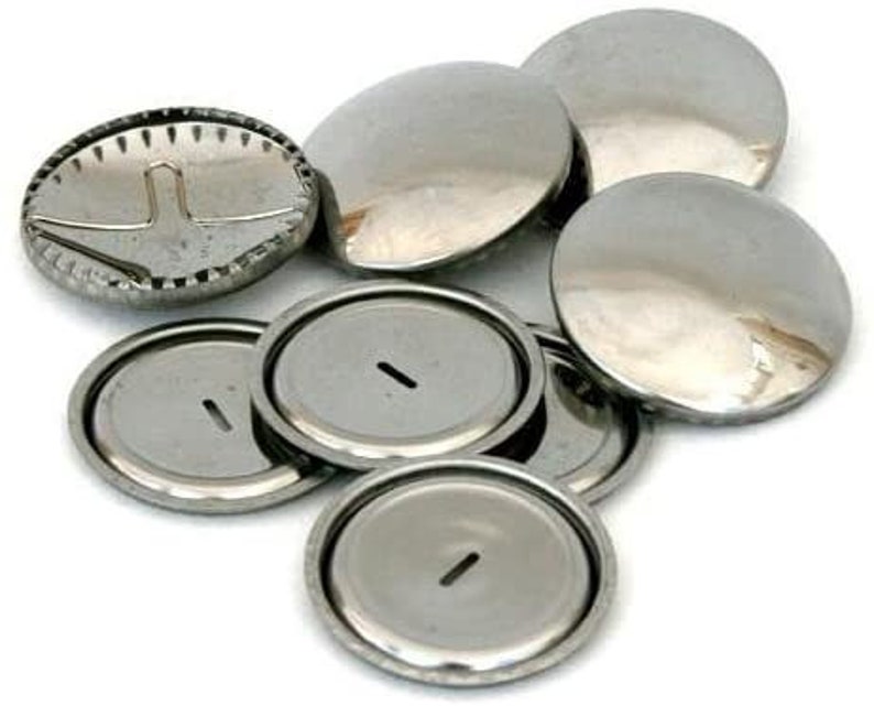Self Cover Buttons Metal Sizes available 11,15,19,22,29 and 38mm image 3