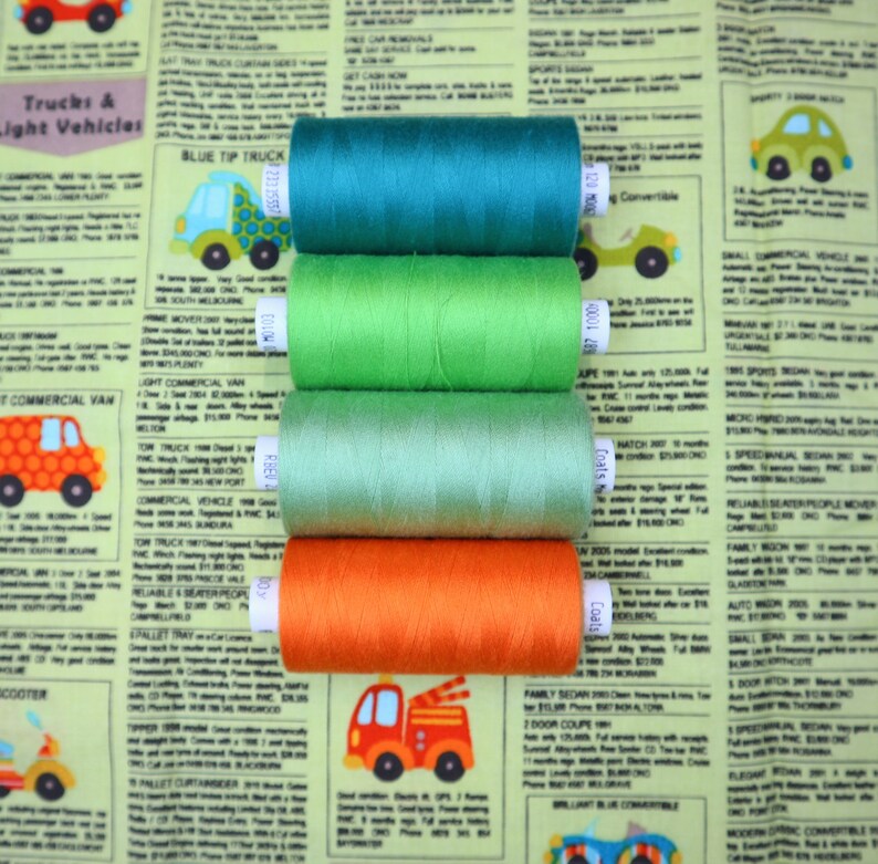 100/% Cotton Fabric in Peak Hour Car Print