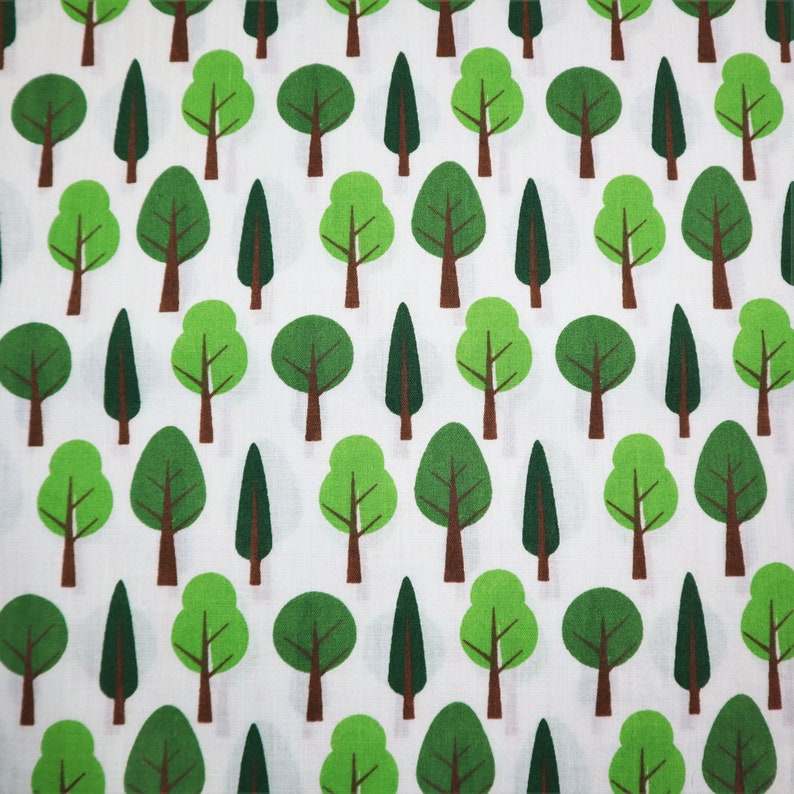 Polycotton Fabric in Tree Print