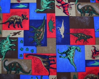 100% Cotton Fabric in Dino Print