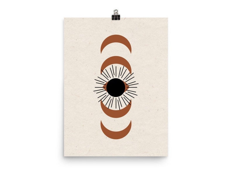 Abstract Art Earthy Art Downloadable Printable Art Desert Sun /& Moon Art Print Burnt Orange Boho Wall Art Neutral Tones Modern Art