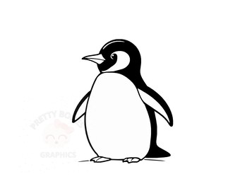 Penguin Clipart, SVG, PNG Instant Download File, Digital Design For Crafting, Printable Art