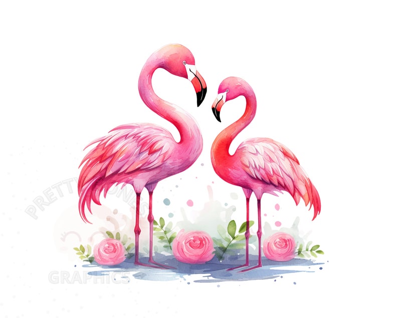 Flamingo Clipart, PNG Instant Download File, Flamingo Digital Design ...