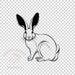 Rabbit Line Art Clipart, SVG, PNG Instant Download File, Digital Design ...