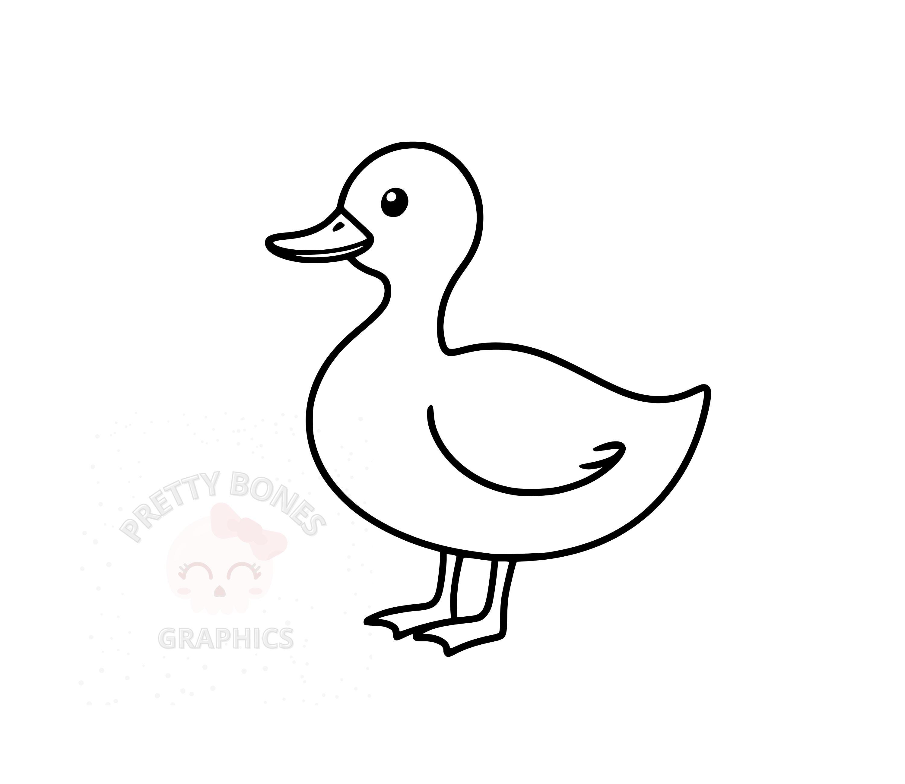 Duck Clipart, SVG, PNG, EPS, Dxf Instant Download Files, Digital Design For Crafting, Vector Clipart, Printable Art