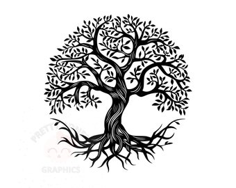 Tree Of Life Vector Bundle, 5 SVG, PNG Instant Download Files, Digital Design For Crafting