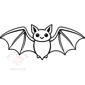 Vleermuis clipart, SVG, PNG, EPS, DXF Instant Download-bestanden, digitaal ontwerp voor crafting, afdrukbare kunst, vector clipart