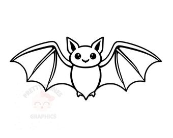 Fledermaus Clipart, SVG, PNG, EPS, Dxf, Sofort-Download-Dateien, digitales Design zum Basteln, druckbare Kunst, Vektor-Clipart