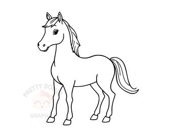 Pferd Clipart, SVG, PNG, EPS, Dxf, Sofort-Download-Dateien, digitales Design zum Basteln, Vektor-Clipart, druckbare Kunst