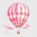 Pink Hot Air Balloon Clipart, PNG Instant Download File, Digital Design ...