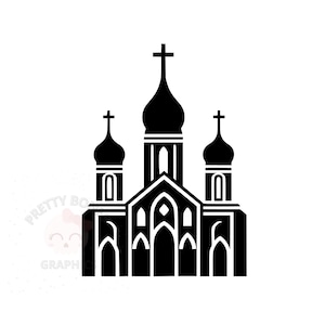 Church Clipart, SVG, PNG Instant Download File, Digital Design For Crafting, Printable Art, Vector Clipart