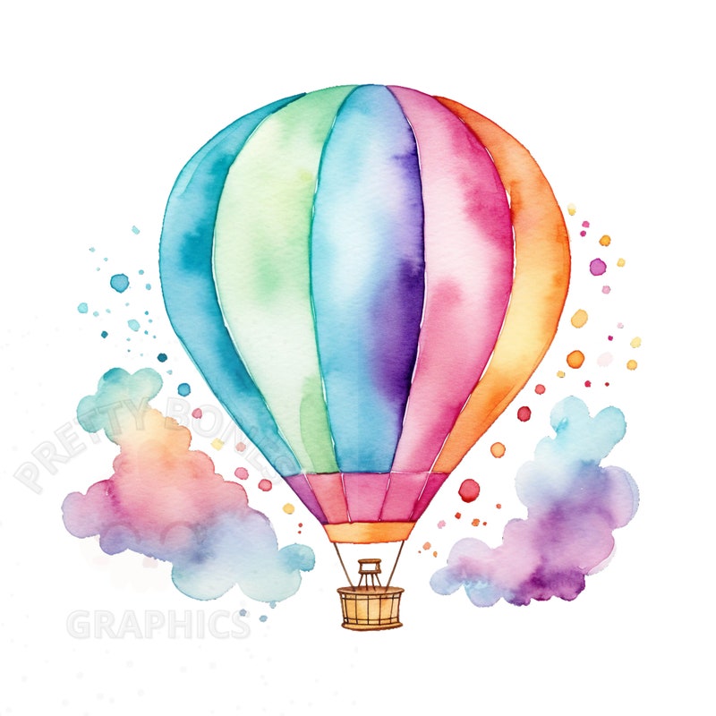 Hot Air Balloon Art - Etsy