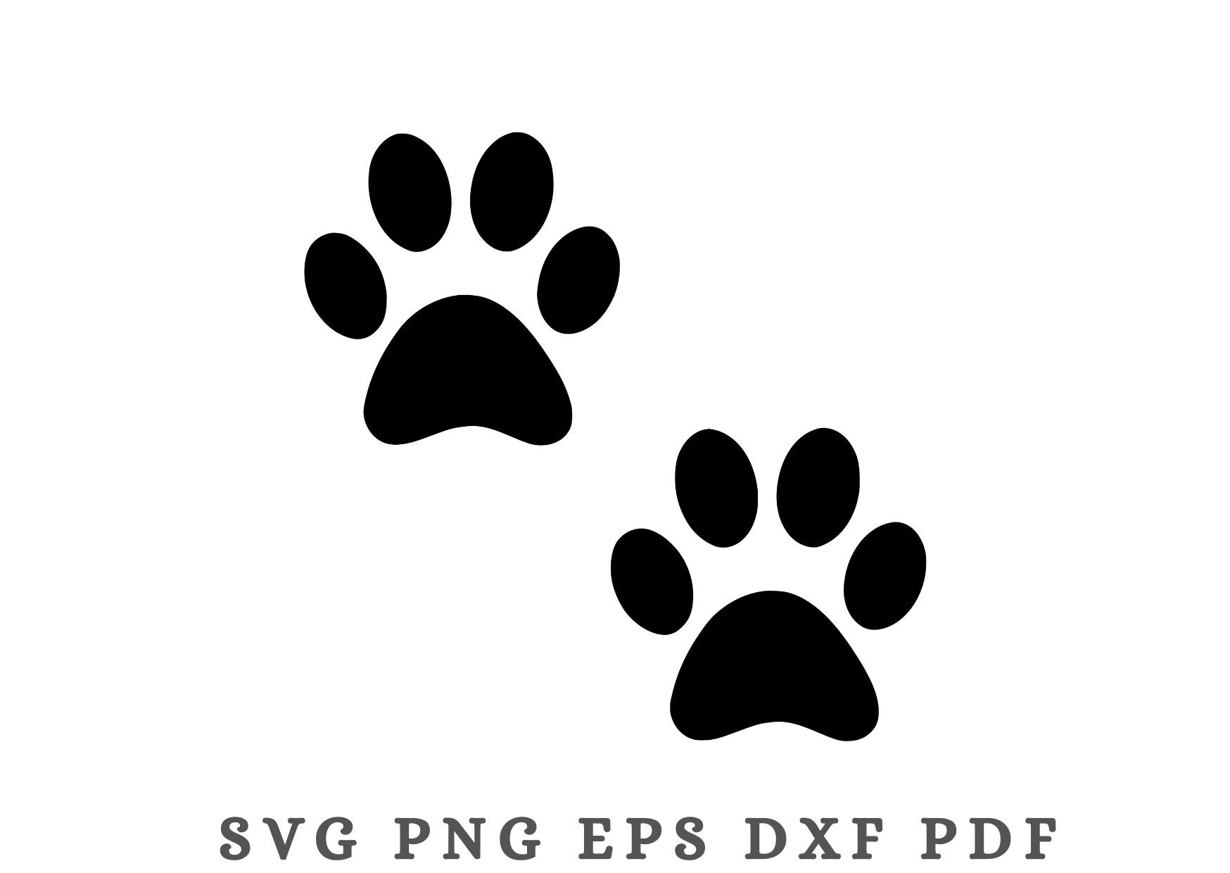Hundepfoten Digitaler Download SVG PNG EPS Dxf Paw Etsy de