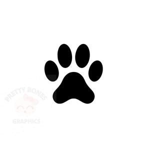 Dog Paw Print Clipart, SVG, PNG Instant Download Files, Digital Design For Crafting, Printable Art