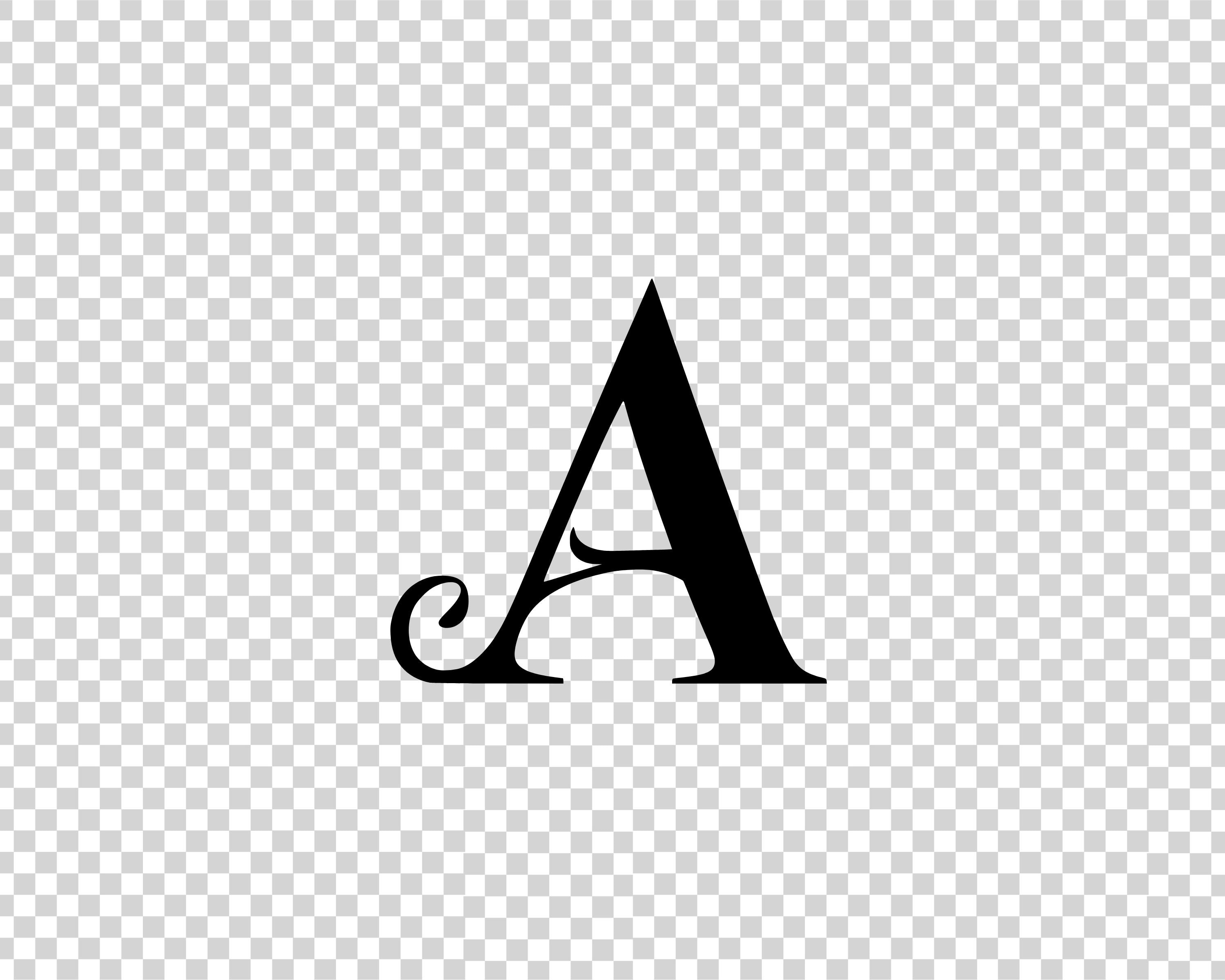 Alphabet Letter A, SVG, PNG Instant Download File, Digital Design 