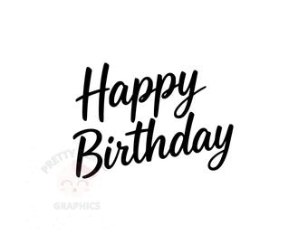 Alles Gute zum Geburtstag Linie Kunst, SVG, PNG, EPS, Dxf, Sofort-Download-Kunst, digitales Design zum Basteln, Vektor-Clipart, Schriftkunst