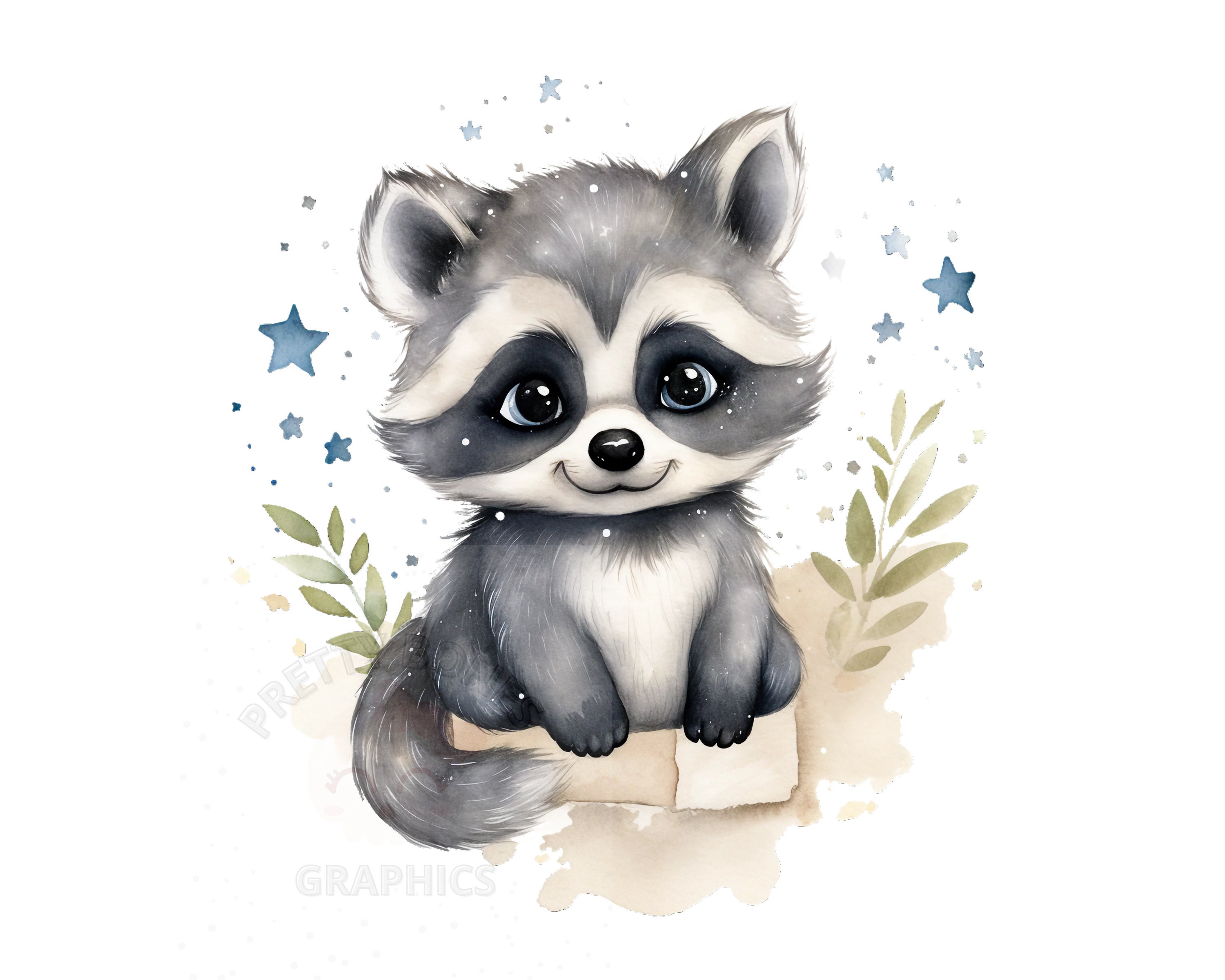 Cute Raccoon Drawing Easy
