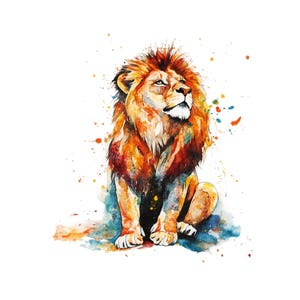 Lion Clipart No.1, PNG Digital Download Art For Crafting