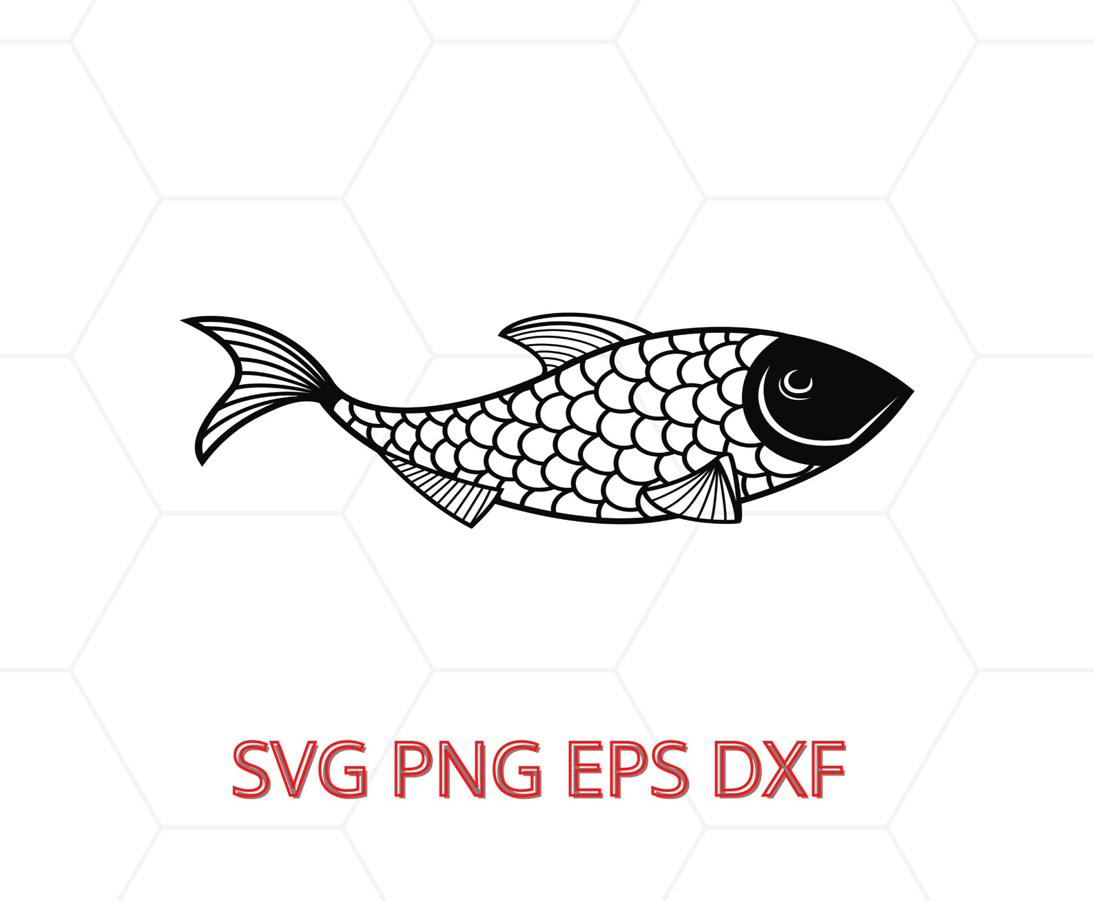 Fisch Umriss SVG Sofort Download Fisch Vektor Datei SVG - Etsy Österreich