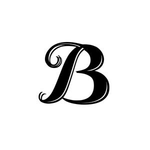 Letra do alfabeto B, SVG, PNG arquivo de download instantâneo, design digital para artesanato, arte para impressão