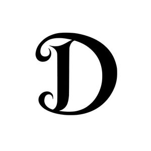 Letra D del alfabeto, archivo SVG, PNG de descarga instantánea, diseño digital para manualidades, arte imprimible