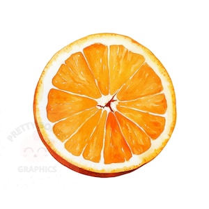 Clipart de acuarela naranja, archivo PNG de descarga instantánea, diseño digital para manualidades, arte imprimible