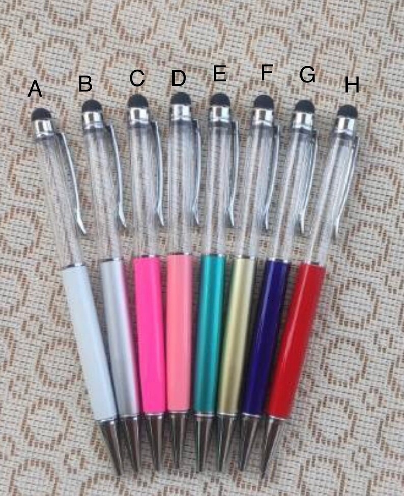 SKINNY STYLUS Floating glitter fillable pen Ink pens Small Etsy