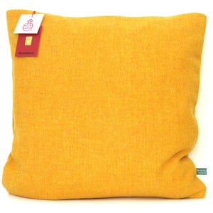 Harris Tweed Cushion in a Bright Yellow Mustard - Handmade to order