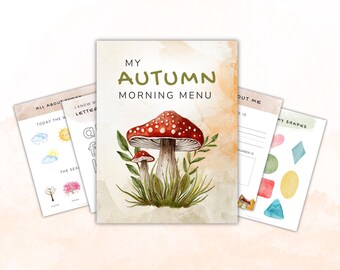 Autumn Preschool Homeschool Morning Menu, Morning Basket, Homeschool Preschool, Morning Menu Homeschool Preschool, Toddler Morning Menu