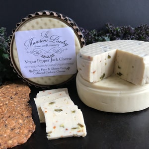 Vegan Pepper Jack Cheese,Vegan Cheese, Vegan Snacks, Gifts for Vegans, Plant Based Cheese, Vegan food, Gluten Free Vegan, Vegan Cheeses,