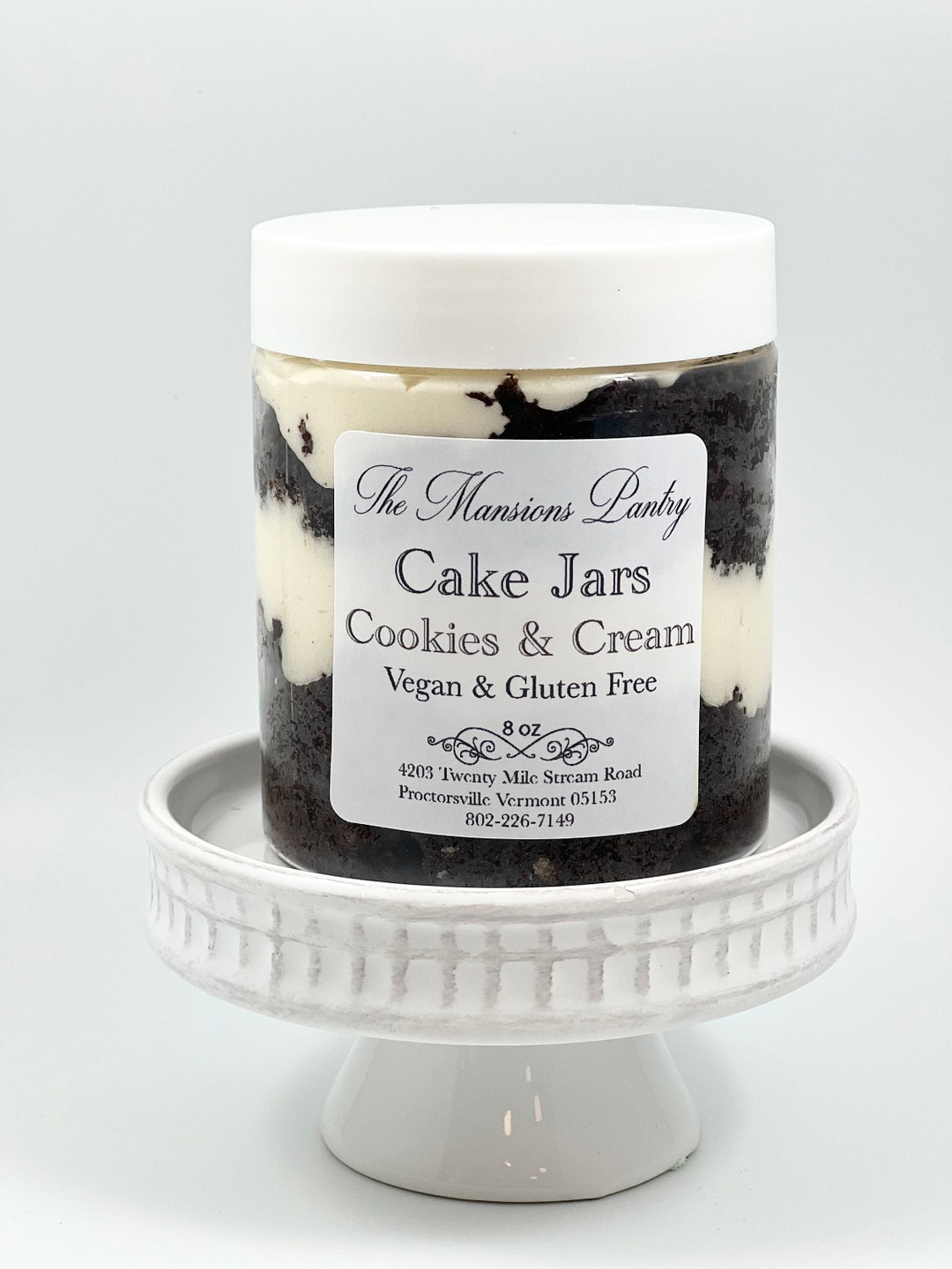 Cupcake in a Jar Vegan Gluten Free Cookies and Cream, Vegan Gluten Free