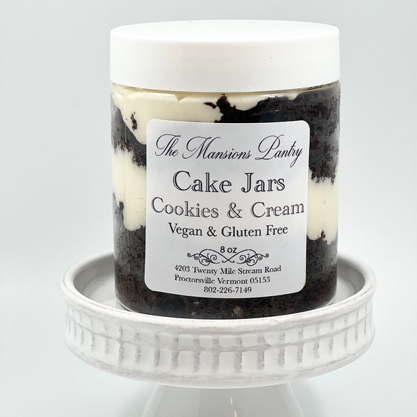 cupcake in a Jar vegan gluten free Cookies and Cream, Vegan gluten free cake, Vegan snacks, Birthday cake Vegan gluten free gift baked goods