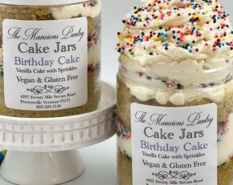 Vegan gluten free Cupcake in a Jar,Vegan gluten free cake, Vegan snacks, Birthday cakes, personal cakes, Vegan gluten-free gifts baked goods